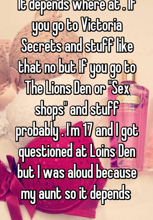 Lions den sex shop